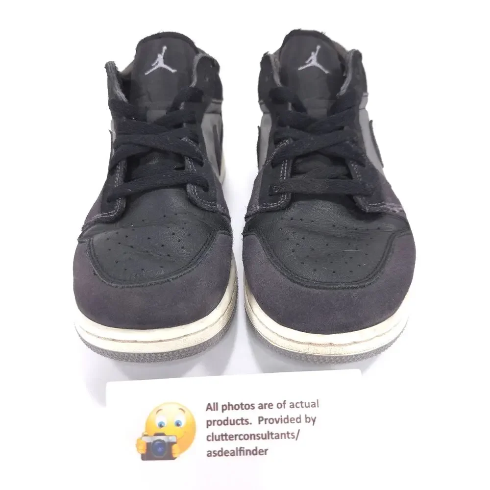 Nike Air Jordan 1 Low SE Craft Lace Up Shoe Youth Boys Size 7 DV0478-001 Black
